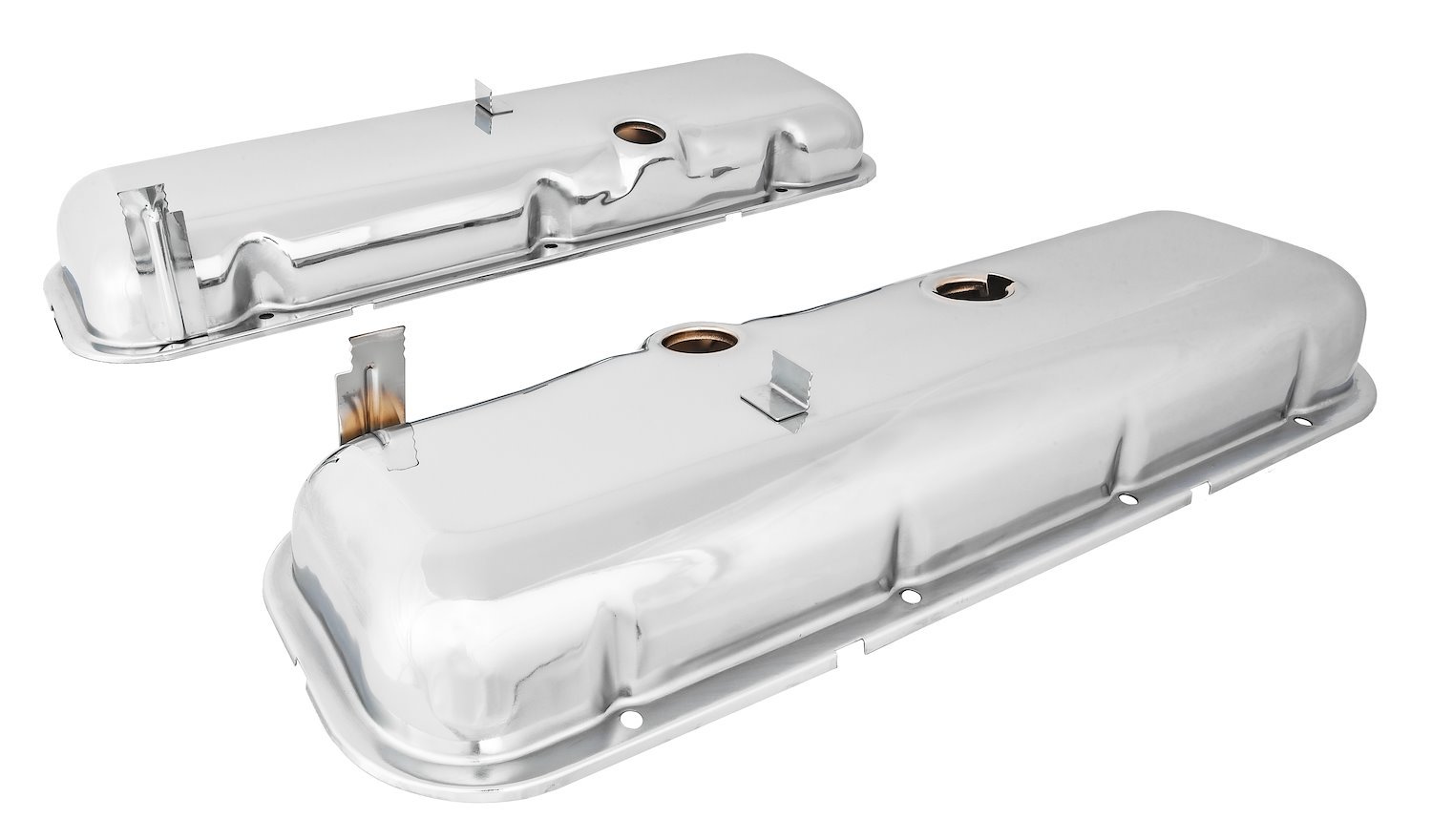 OEM-Style Replacement Valve Covers for 1965-1972 Chevrolet Models w/Big Block 396, 402, 427, 454 Engines [Chrome]