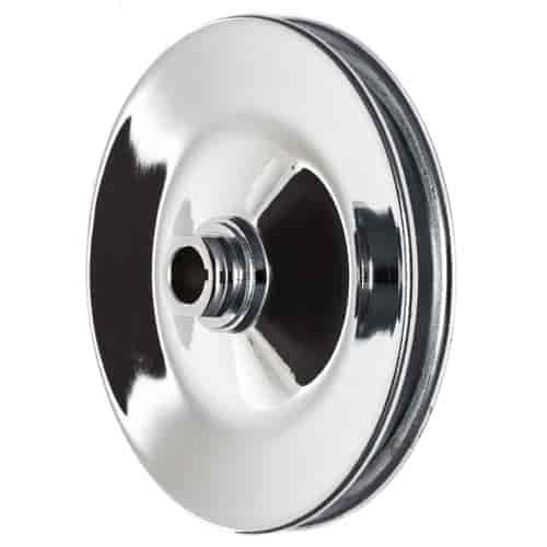 JEGS 504210 Power Steering Pulley for GM Saginaw Type II Pumps Polished 