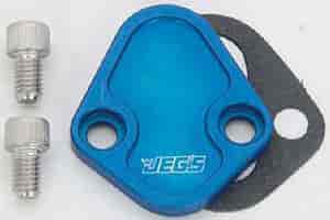Fuel Pump Block-Off Plate Big Block Chevy, Ford and Pontiac Anodized Blue