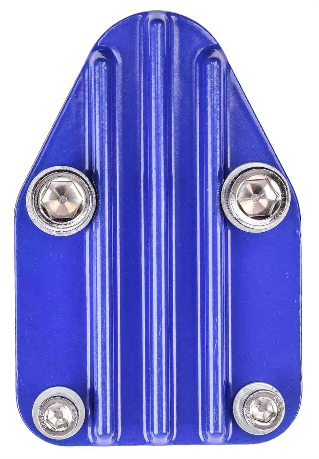 Fuel Pump Block-Off Plate Small Block Chevy [Cast Aluminum, Blue]