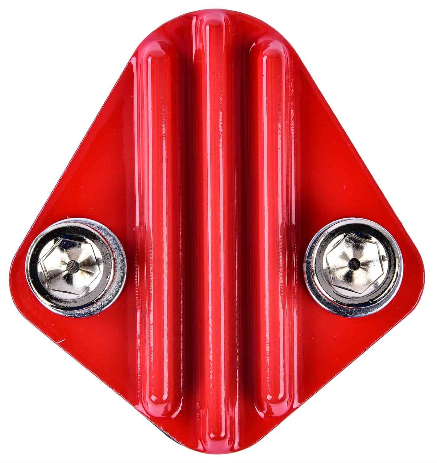 Fuel Pump Block-Off Plate Big Block Chevy [Cast Aluminum, Red]