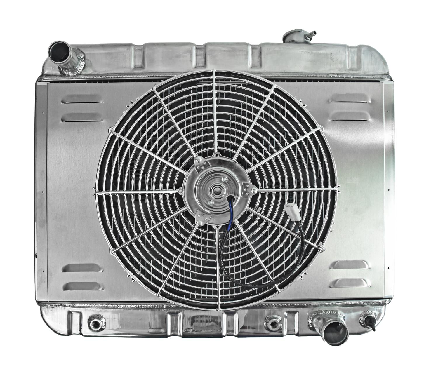 Aluminum Radiator & Fan Combo for 1962-1967 Chevrolet II, Nova with V8 Engine [16 in. Fan]