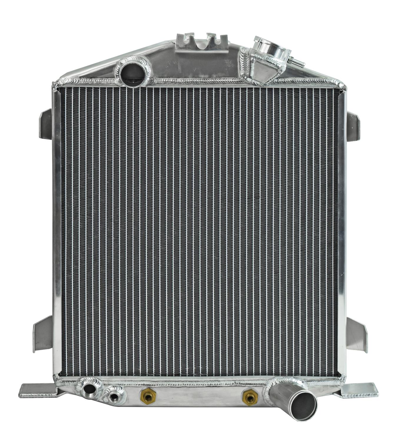 Aluminum Radiator for 1932 Ford LO-BOY with Chevy V8 Engine & Chopped Grill