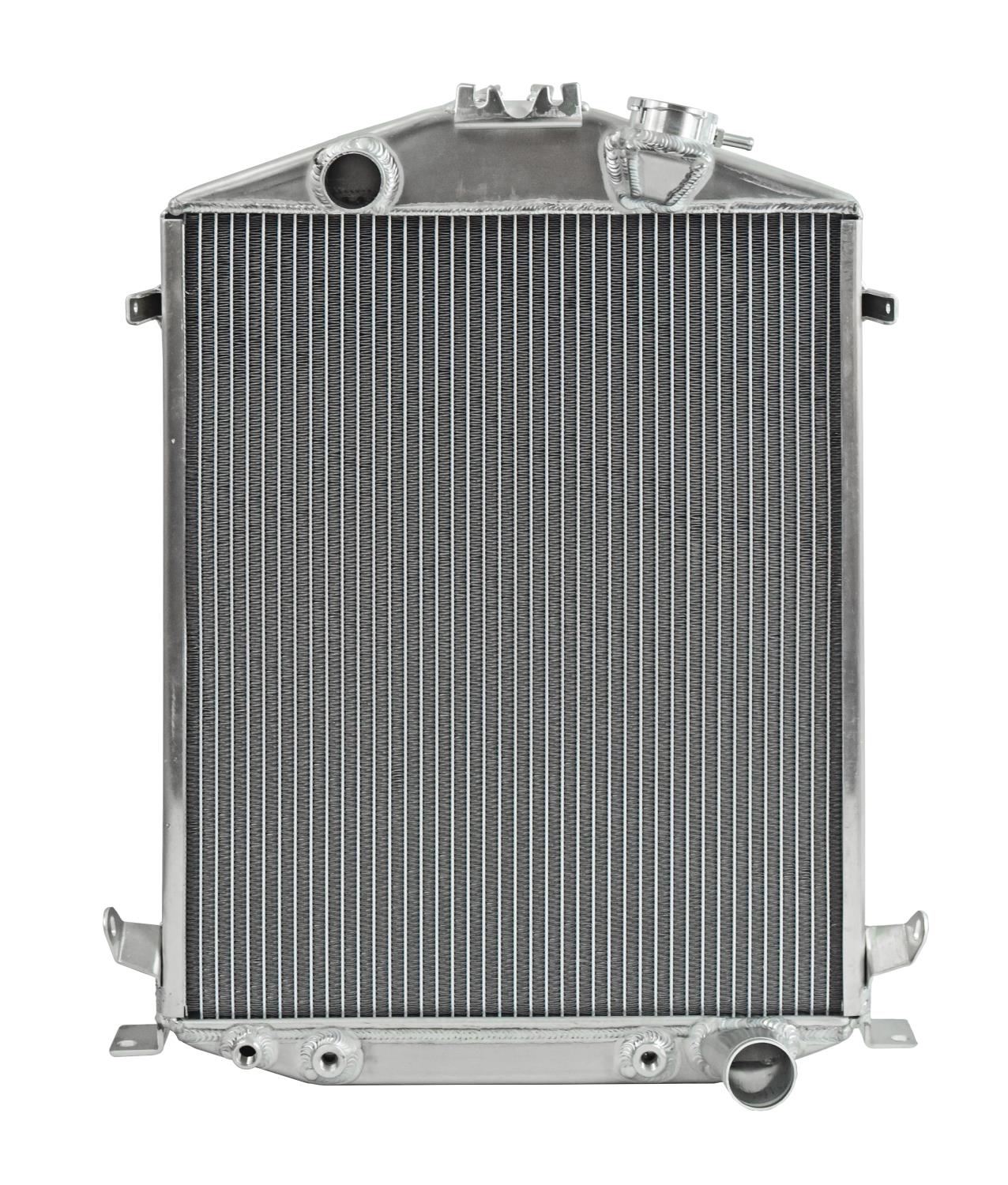 Aluminum Radiator for 1928-1931 Ford Model A with Chevy V8 Engine & Full-Height Grill