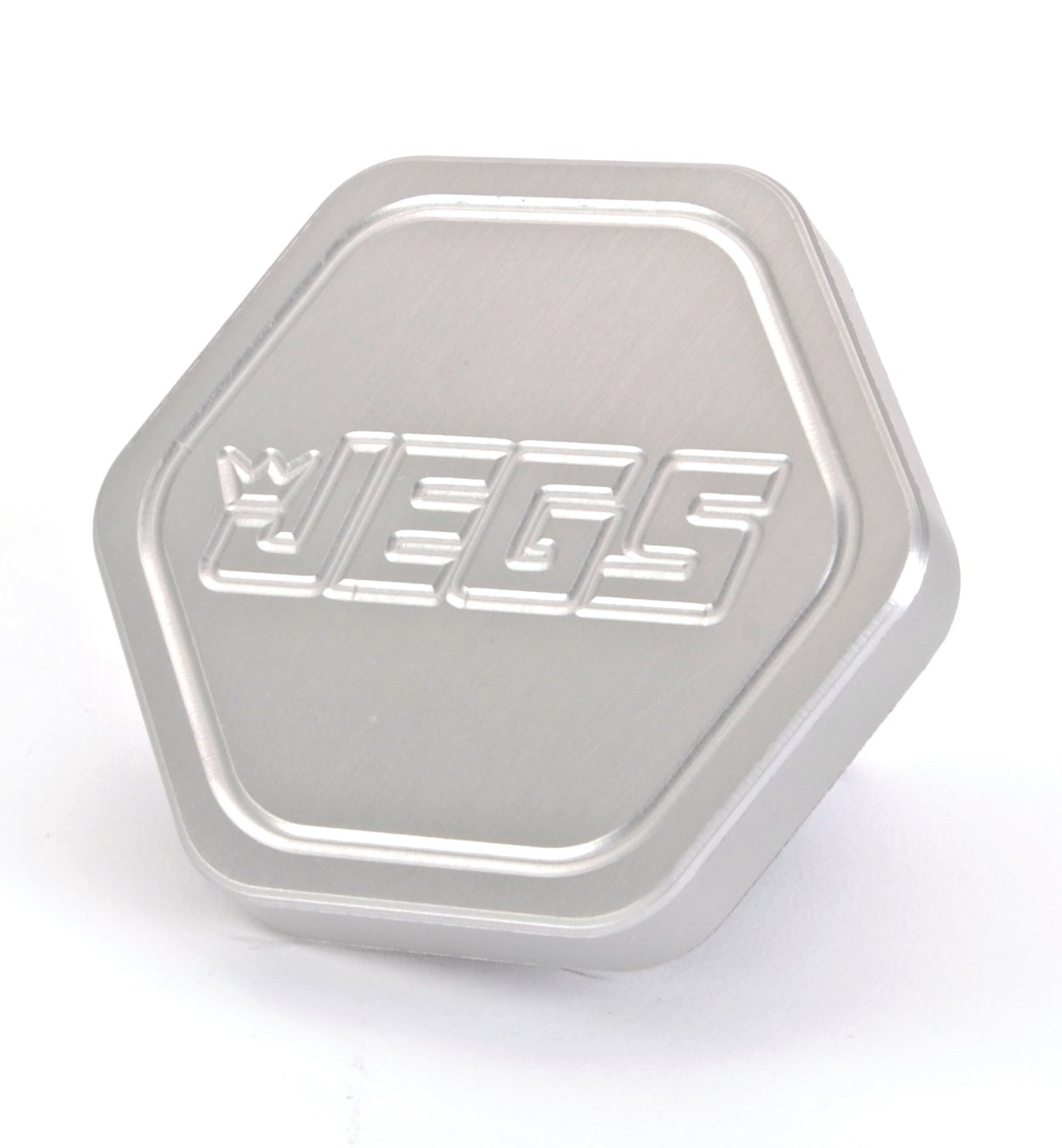 16 lb Radiator Cap With JEGS Logo [Clear Anodized Billet Aluminum]