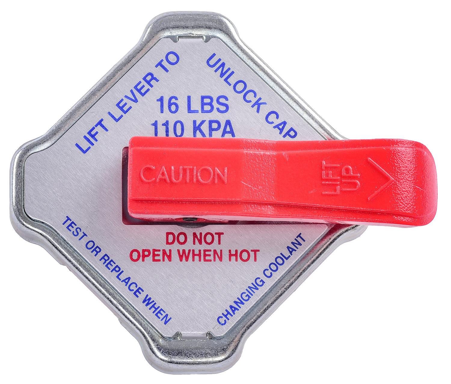 Radiator Cap With Safety Lever [16 psi]