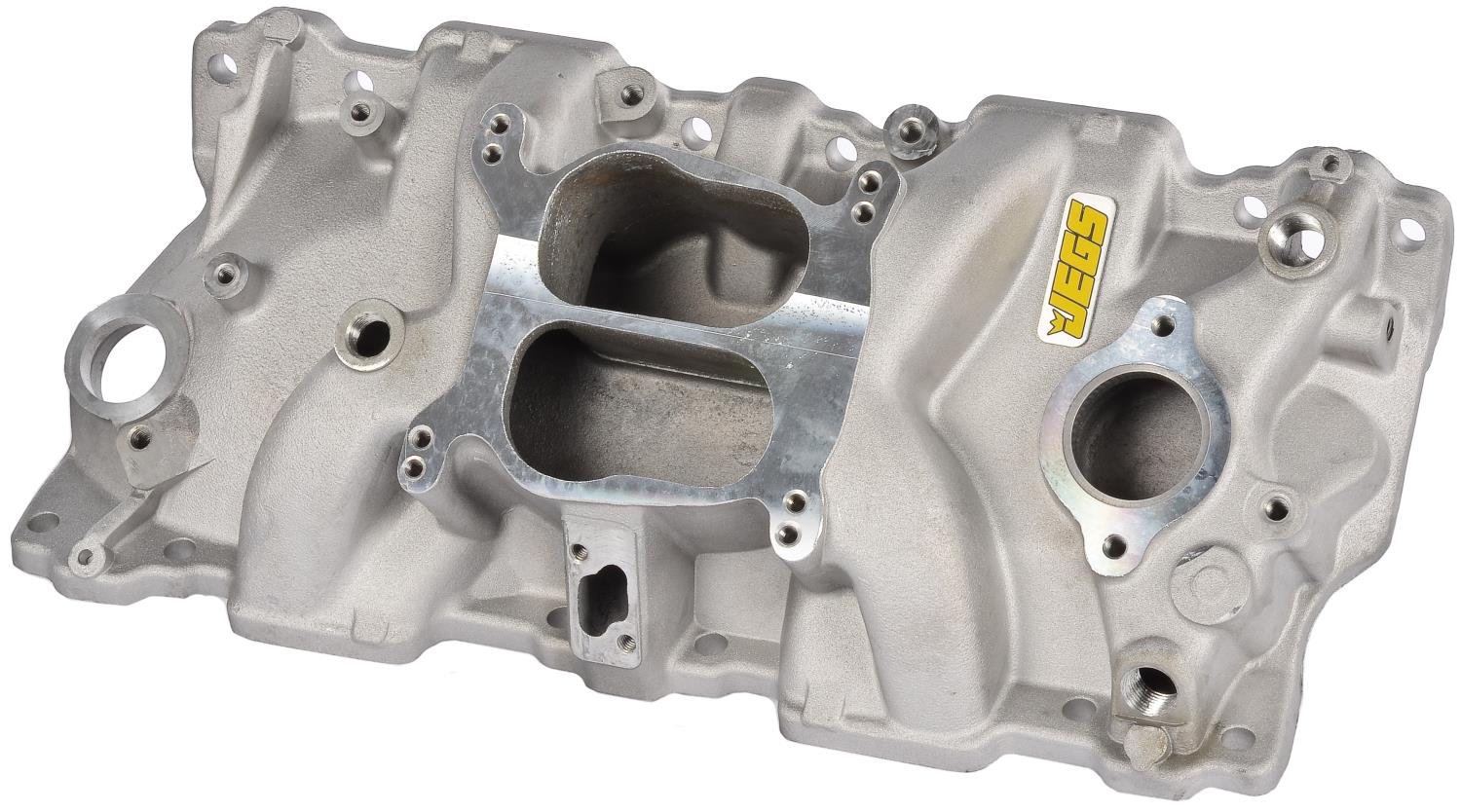 Intake Manifold for 1955-1986 Small Block Chevy 262-400, Dual Plane [Natural]