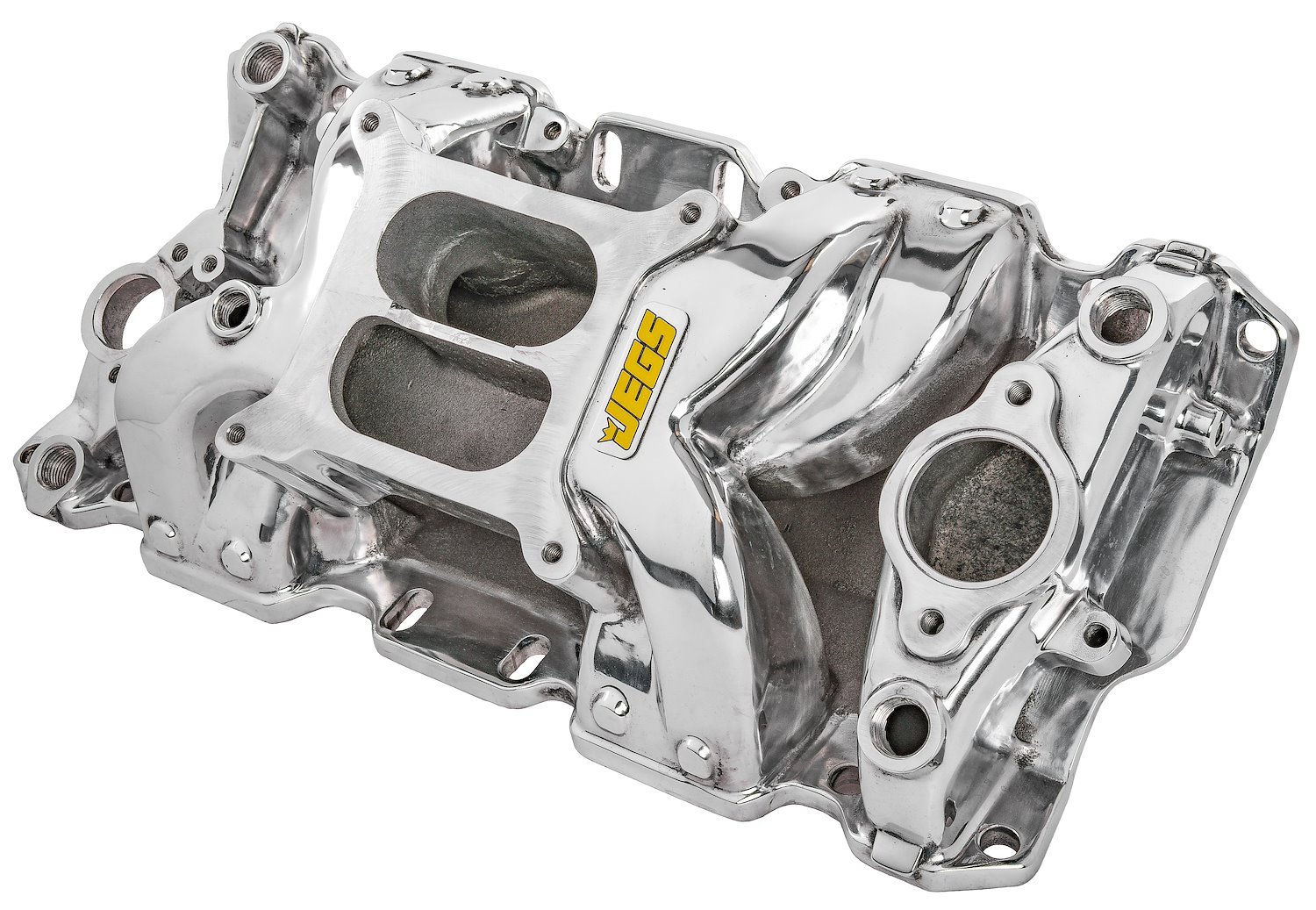 Cool Gap Intake Manifold for 1955-1996 Small Block Chevy, Dual Plane [Polished]