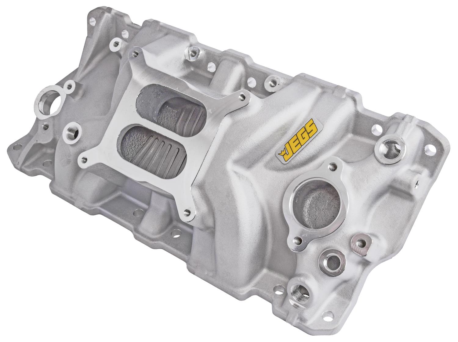 Intake Manifold for 1955-1986 Small Block Chevy 262-400, Dual Plane [Satin]