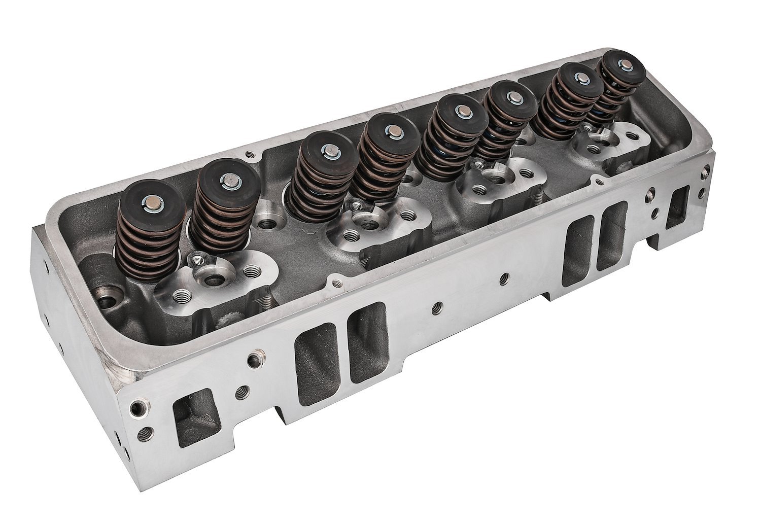 Small Block Chevy Aluminum Cylinder Head for use with Hydraulic Roller Cam [205 cc Intake Ports, Straight Spark Plug Style]