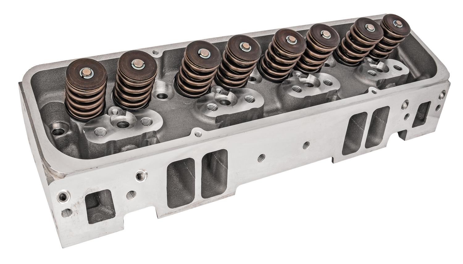 Small Block Chevy Aluminum Cylinder Head for use with Hydraulic Flat Tappet Cam [205 cc Intake Ports, Angled Spark Plug Style]