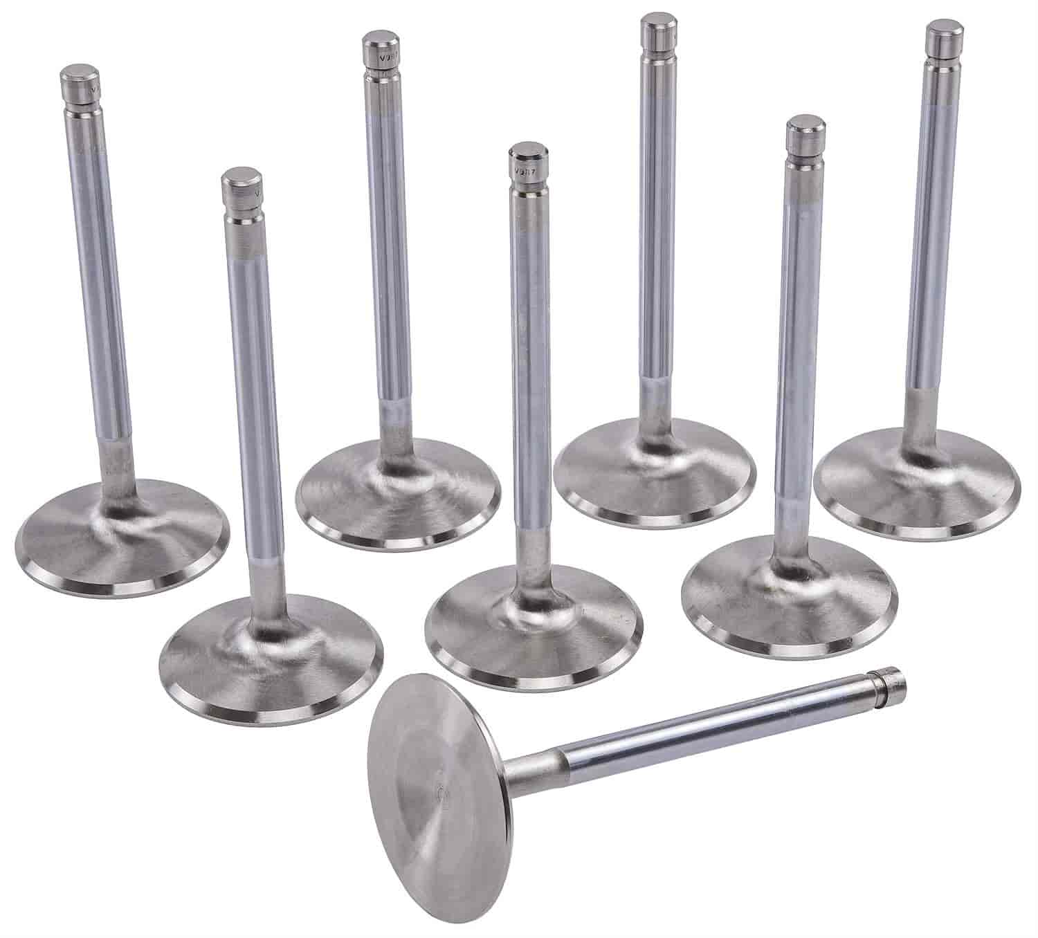 Performance Stainless Steel Intake Valves for Small Block Chevy, Set of 8 [2.020 in. Dia.]