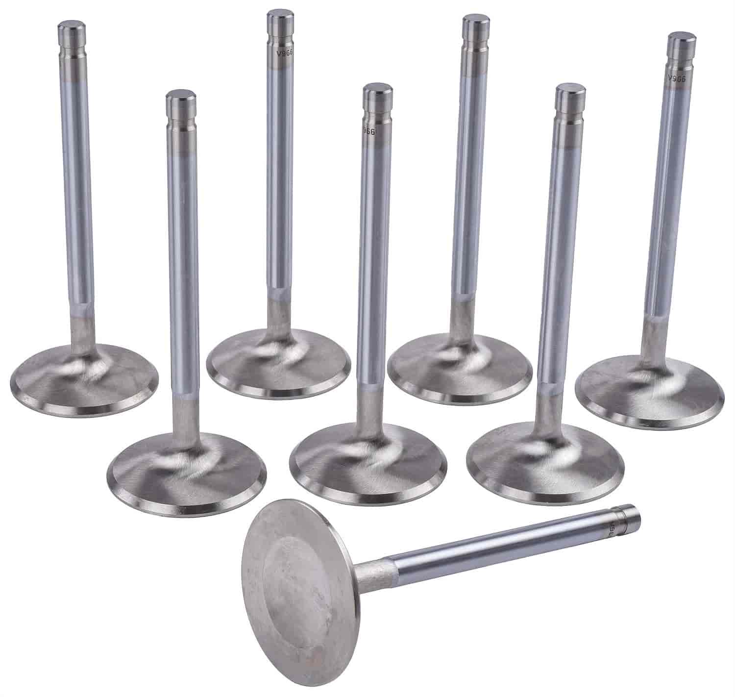 Performance Stainless Steel Intake Valves for Small Block Chevy, Set of 8 [1.940 in. Dia.]