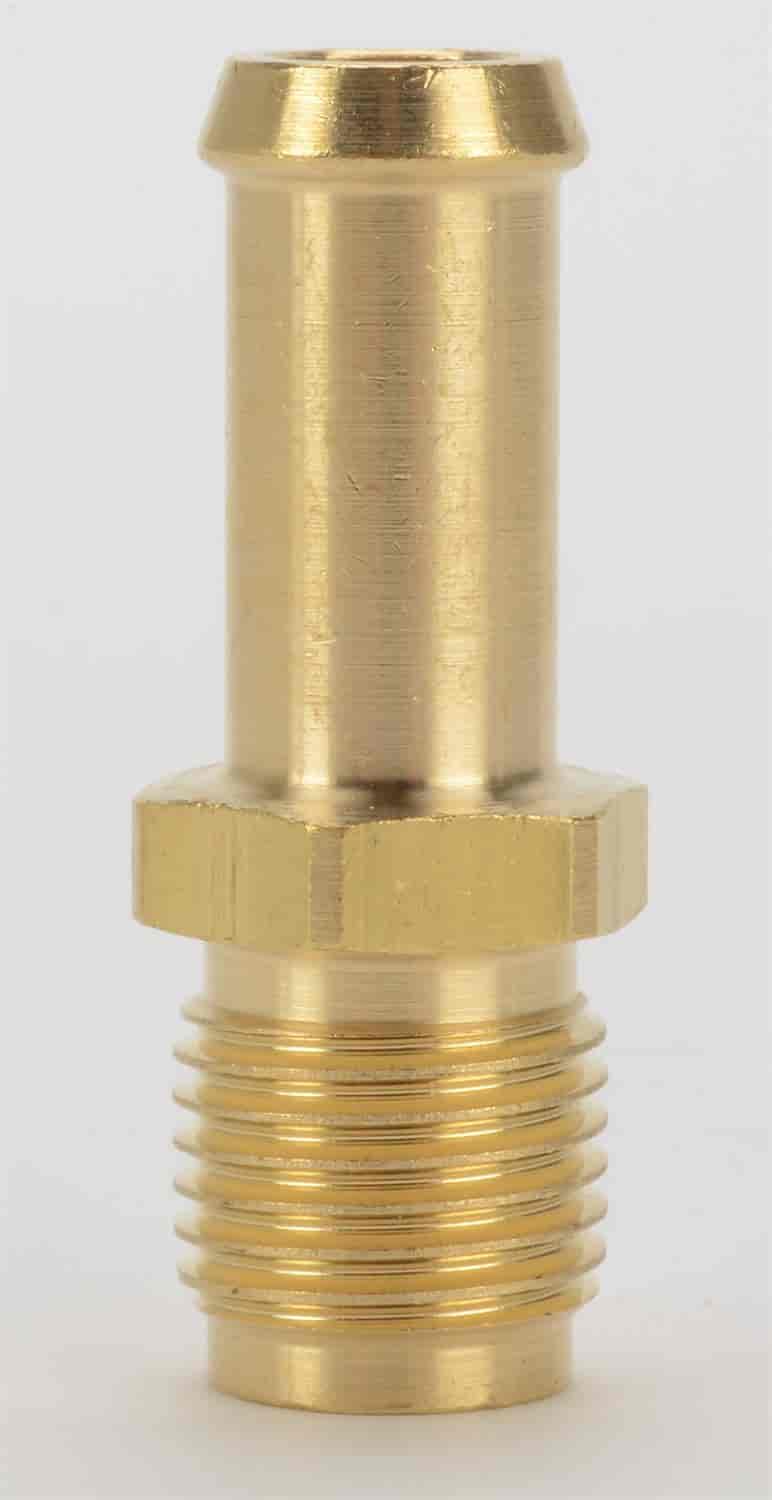 NPT Straight Hose Barb Fitting [5/16 in. Inverted Flare (1/2 in.-20 Thread) to 3/8 in. Hose, Brass]