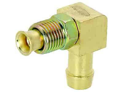NPT 90-Degree Hose Barb Fitting [5/16 in. Inverted Flare (1/2 in.-20 Thread) to 3/8 in. Hose, Brass]
