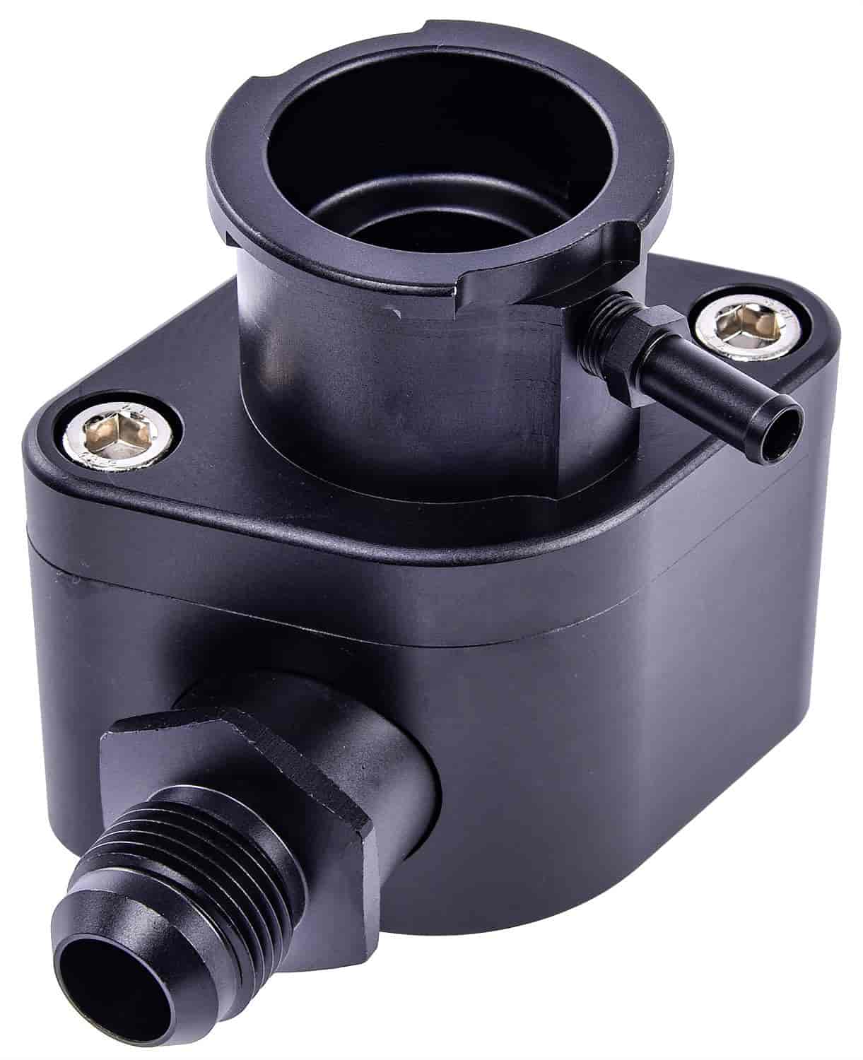 Intake Manifold Coolant Filler Neck Kit [Black Anodized Billet Aluminum]