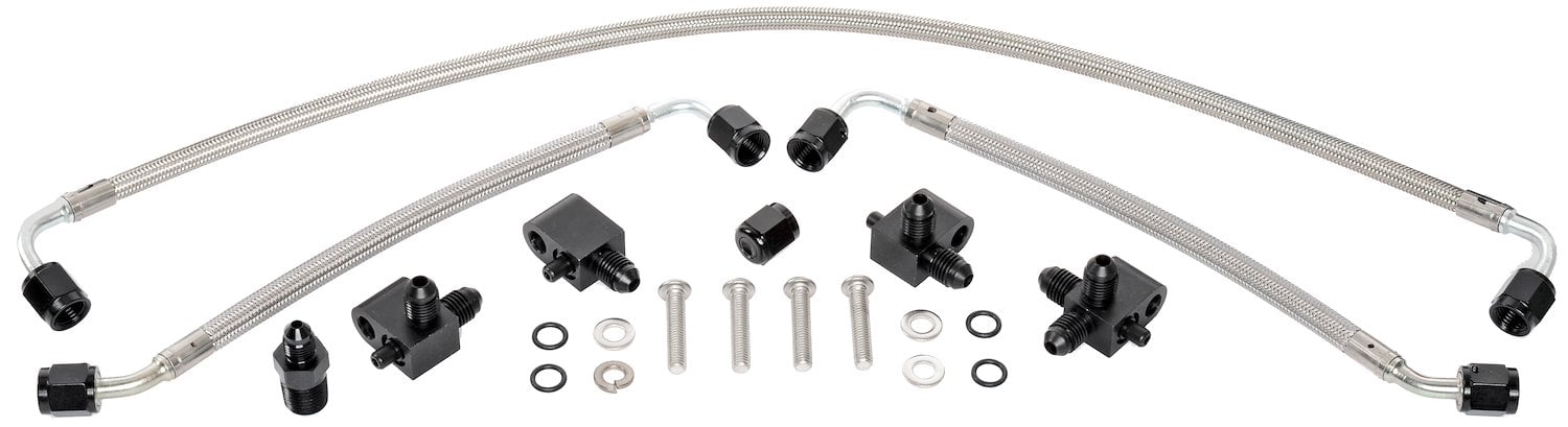GM LS Coolant Crossover Kit -4 AN Steam Hole Fittings