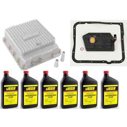 Cast Aluminum Transmission Pan Kit for GM 700R4, 4L60, 4L60E, 4L65E Automatic Transmissions