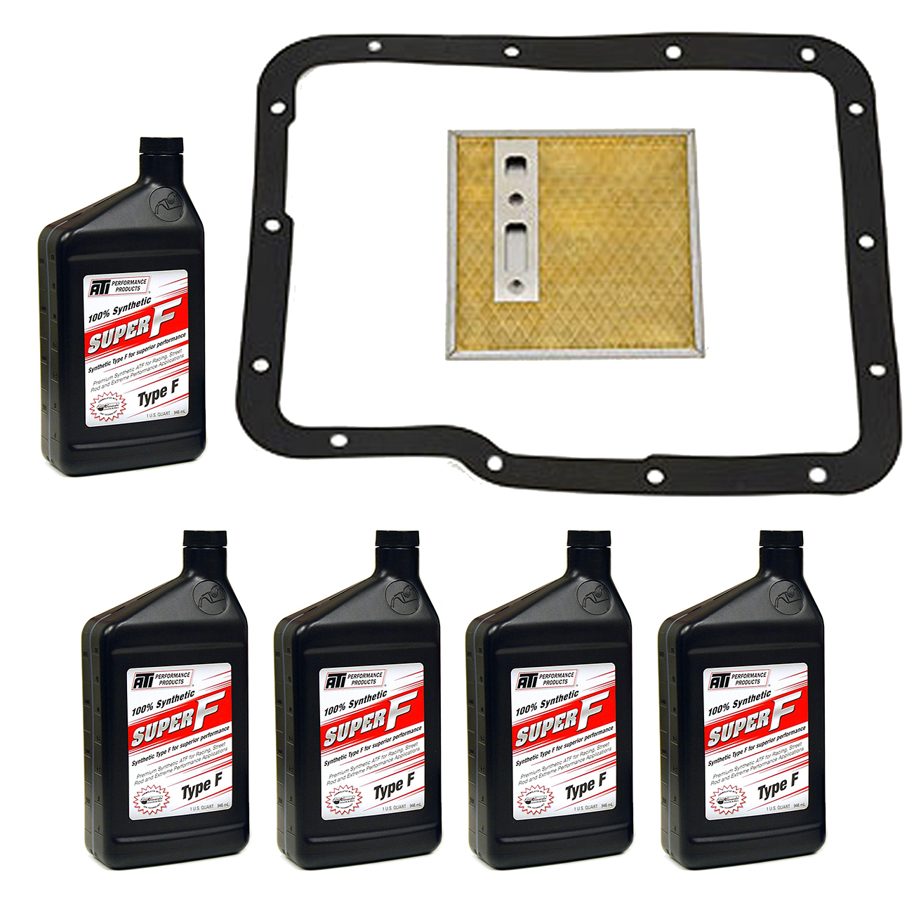Transmission Filter, Gasket, & Fluid Kit for 1962-1973 GM Powerglide with Aluminum Case