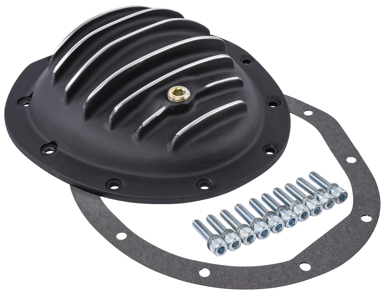 Cast Aluminum Differential Cover, Black [GM 8.5 in. 10-Bolt, Front]
