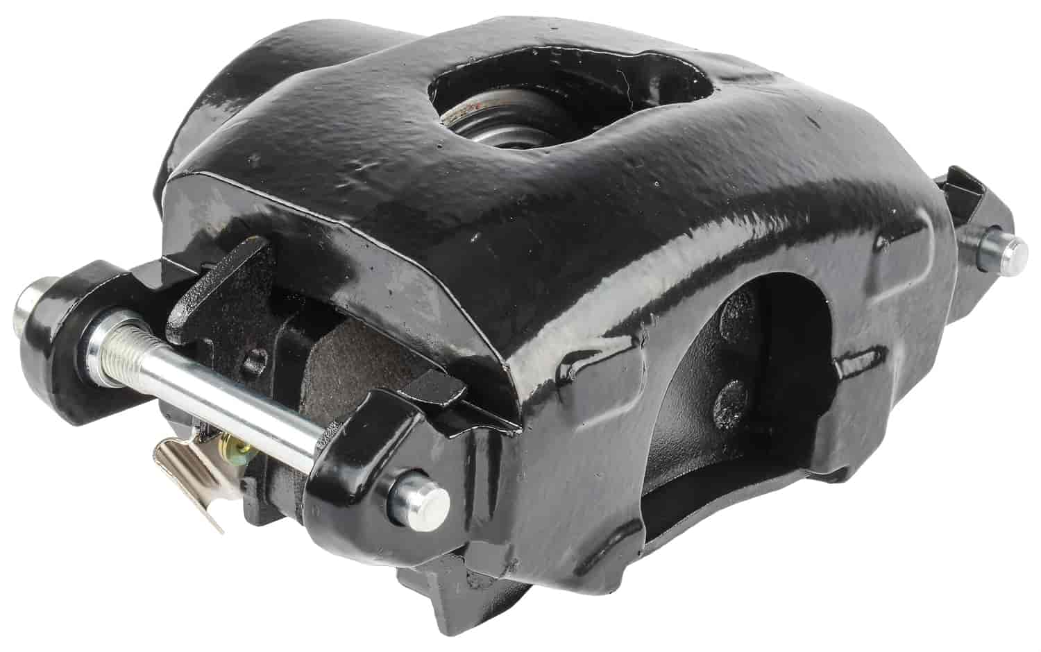 Large GM Front Disc Brake Caliper with D52 Pads, Right/Passenger Side, Black Powder Coat [NEW]