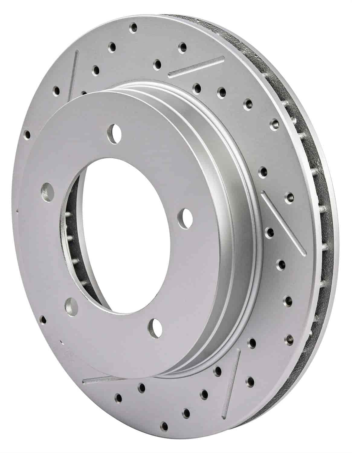 Cross-Drilled & Slotted Rear Brake Rotor Right/Passenger Side for Ford 9 in.