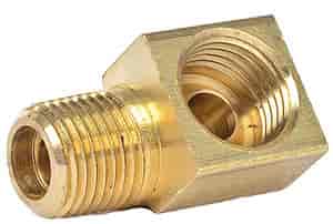 Brass 90° Adapter 1/8 in. NPT x 7/16 in.-24 Inverted Flare Female