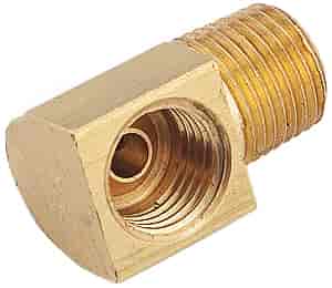 Brass 90 Degree Fitting 1/8 in. NPT x 3/8 in.-24 Inverted Flare Female
