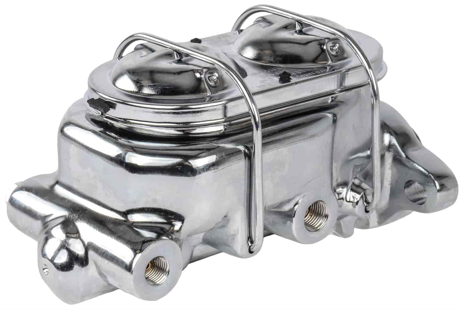 Brake Master Cylinder with Dual Reservoir, Aluminum with Chrome Finish [Corvette Style]