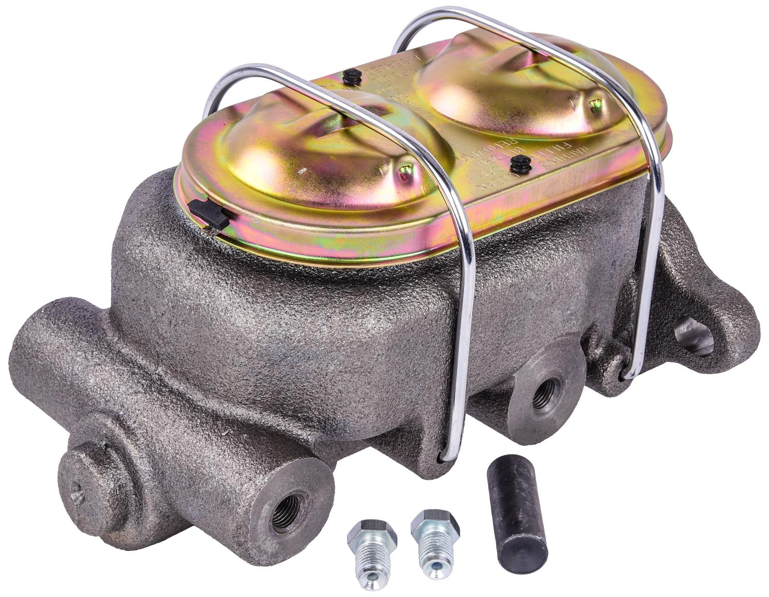 Brake Master Cylinder with Dual Reservoir for Disc/Drum Applications, Corvette Style [GM Universal Mounting]
