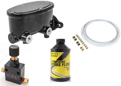 Master Cylinder Install Kit for GM [1 in. Bore, Black]