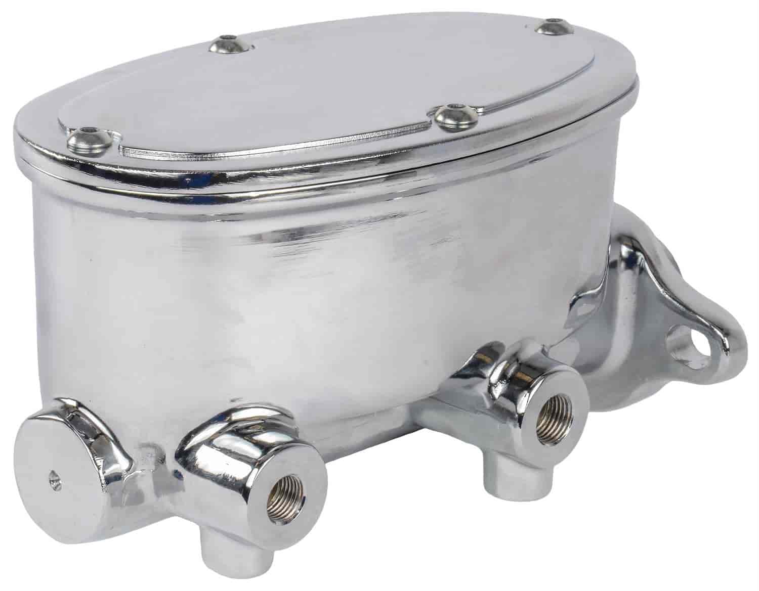 Brake Master Cylinder with Dual Reservoir, Aluminum with Chrome Finish [GM Universal Mounting]
