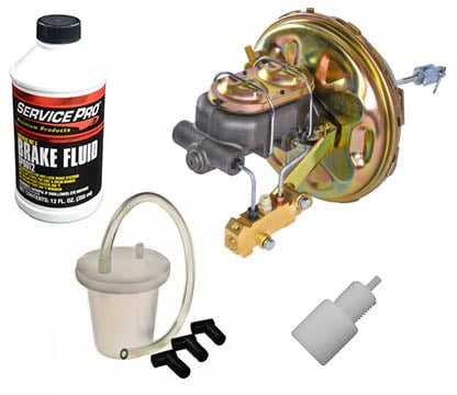 Power Brake Booster Conversion Kit with Brake Fluid and Bleeder for GM A, F, X-Bodies [Disc/Drum]