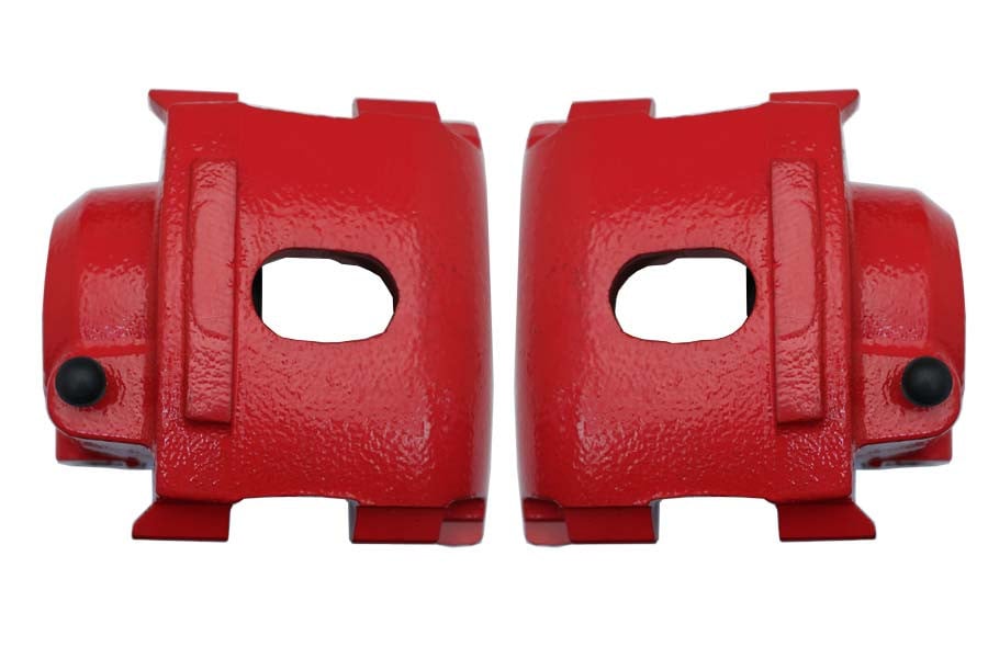 Mopar Front Disc Brake Caliper Set with D84 Pads, Left/Driver & Right/Passenger Side, Red Powder Coated [NEW]