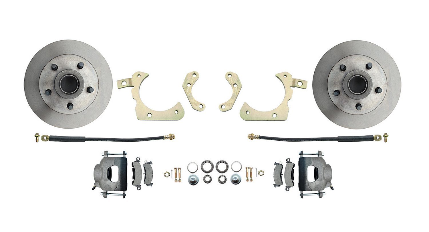 Front Disc Brake Conversion Kit for Select 1955-1958 GM Full Size Models [Standard Kit w/Raw Calipers]