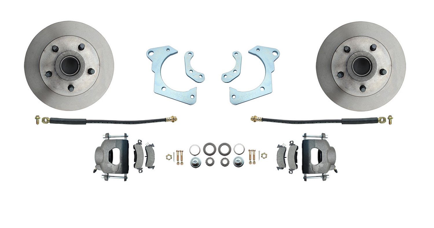 Front Disc Brake Conversion Kit for 1965-1968 Chevrolet Bel Air, Biscayne, Impala [Standard Kit w/Raw Calipers]