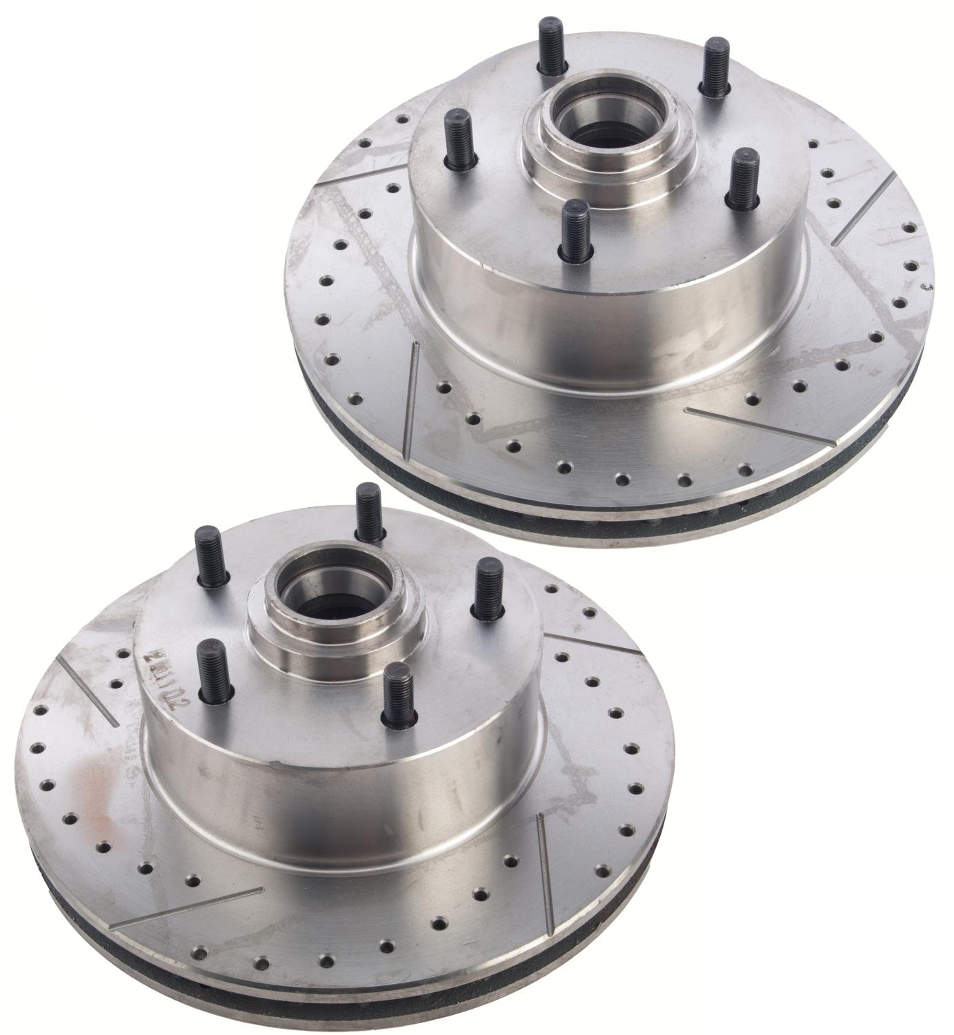 High Performance Cross-Drilled & Slotted Front Brake Rotors for 1964-1974 GM A, F, X Body