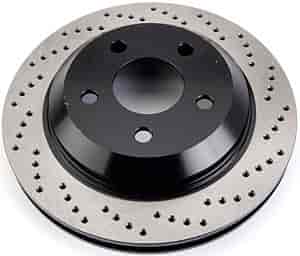 High Performance Cross-Drilled & Vented Left Rear Brake Rotor for 1998-2002 GM F-Body