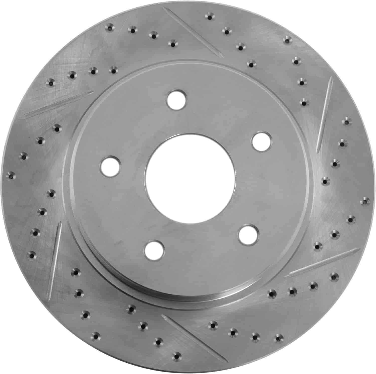 High Performance Cross-Drilled & Slotted Left Front Brake Rotor for 2002-2017 Dodge