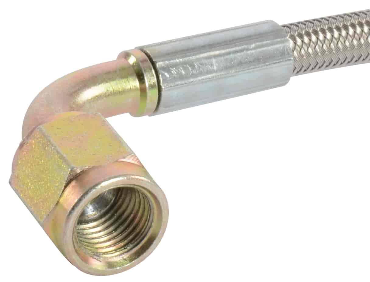 Pre-Assembled Brake Hose -3AN Straight to 90°