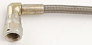 Pre-Assembled Brake Hose -3AN Straight to 90 degree