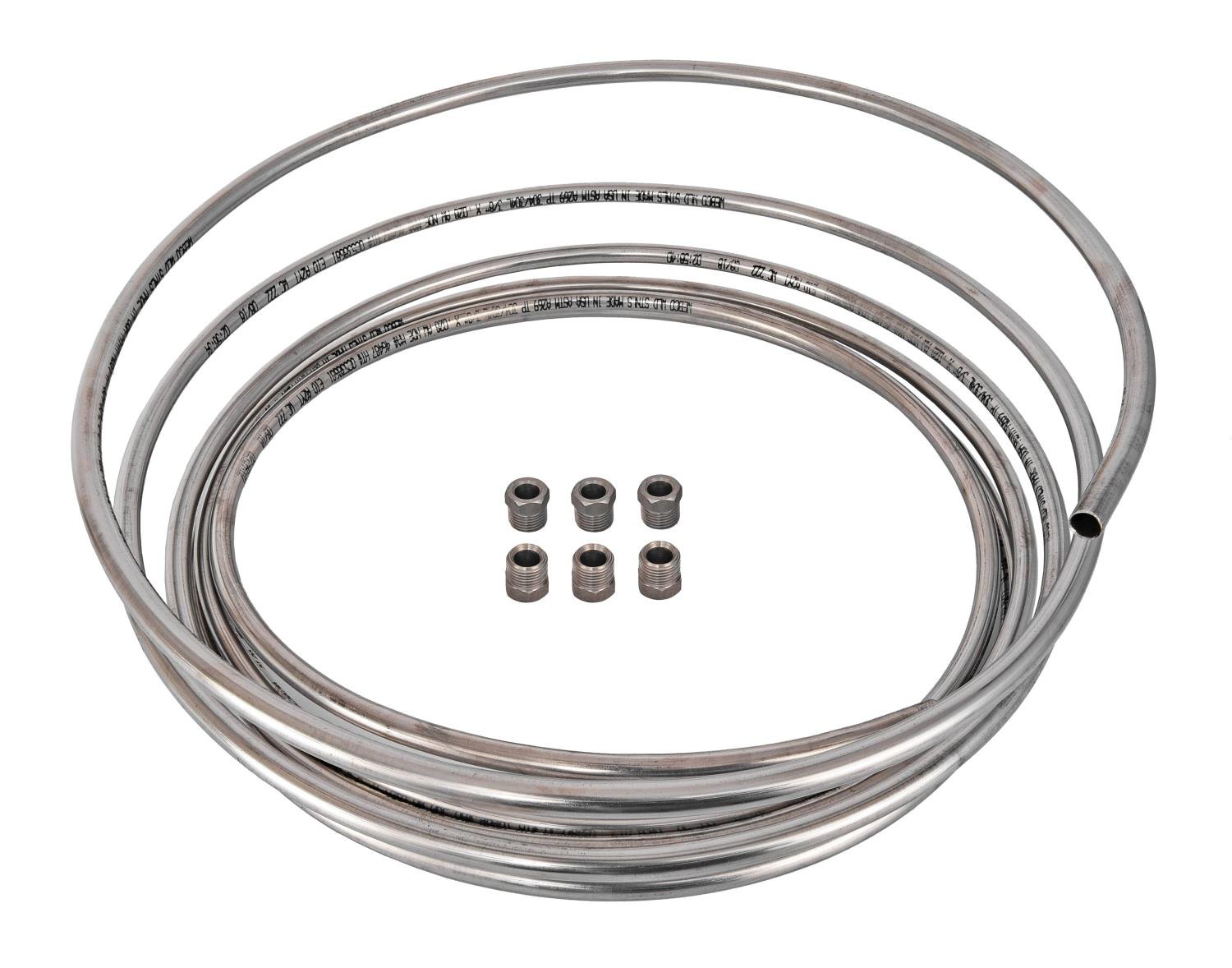 Stainless Steel Fuel Line Coil Kit 3/8" O.D. x 0.028" Wall