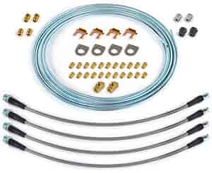 Universal DOT Brake Line Kit (4-Line) Made in the USA Use with: