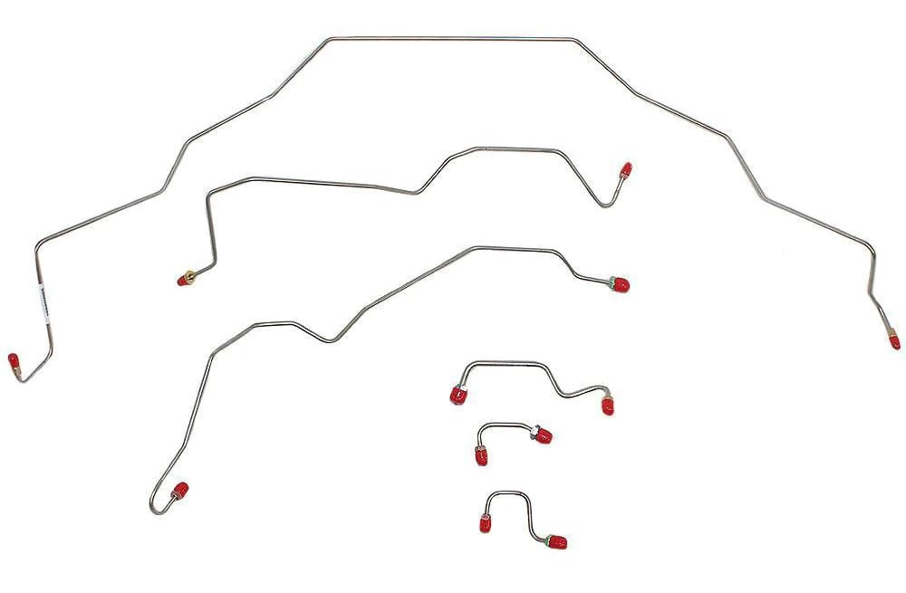 Front Brake Line Kit for 1994-1995 Dodge Ram 1500, 2500, 3500 4WD Trucks w/AWABS, One-Block LH [Stainless]