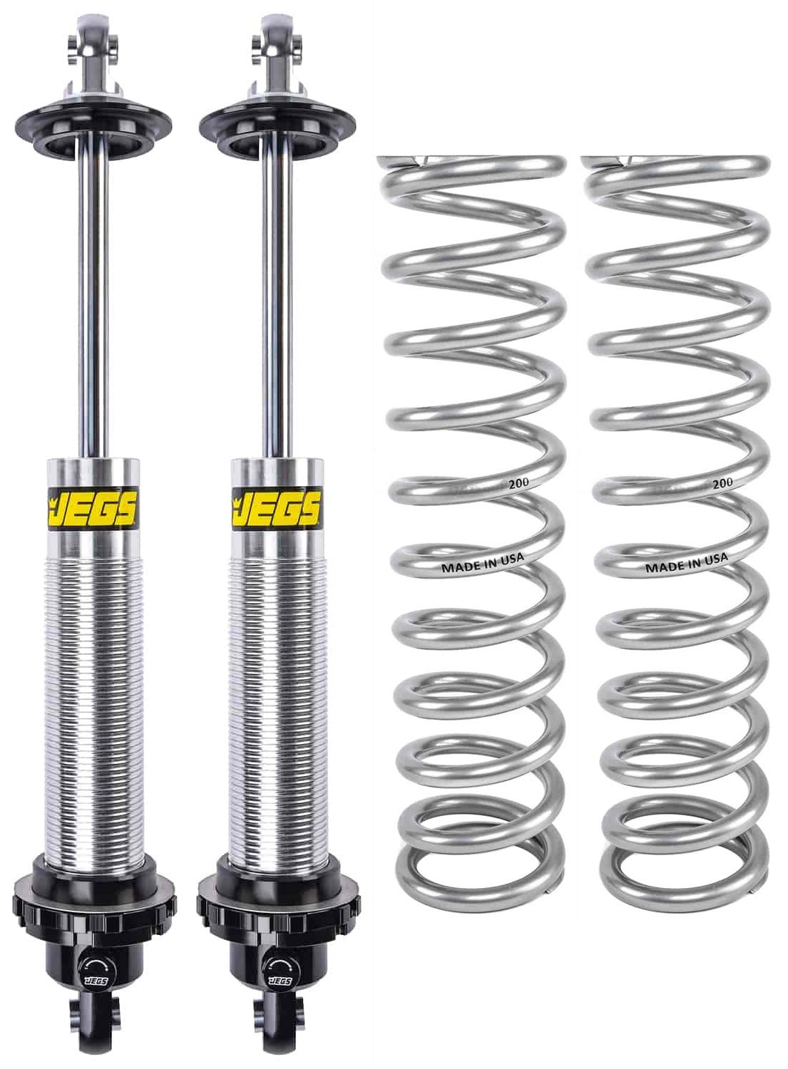 Single Adjustable Coil-Over Shocks and Coil-Over Springs Kit [14 in., 200 lbs./in. Springs]