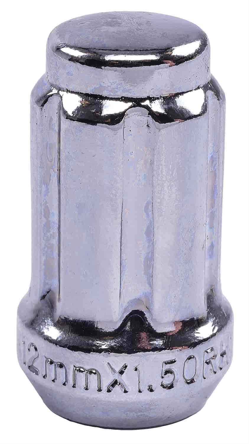 Spline Drive Lug Nuts, Short Closed-End [12mm x 1.5 RH, Chrome]