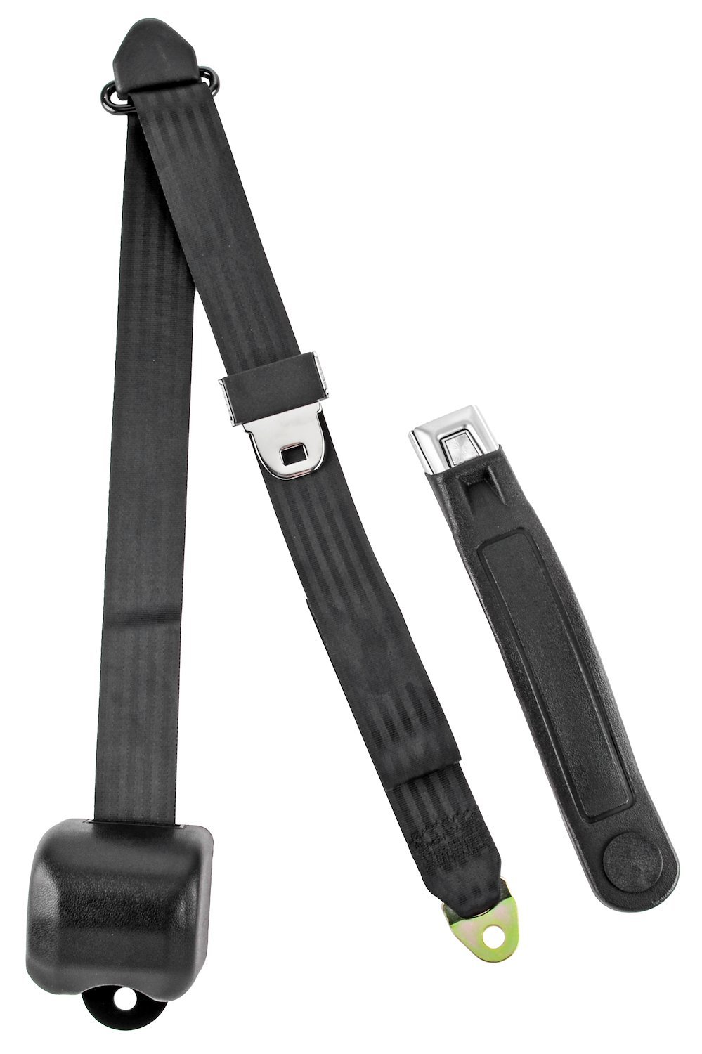 3-Point Retractable Seat Belt, Black with Push-Button Latch
