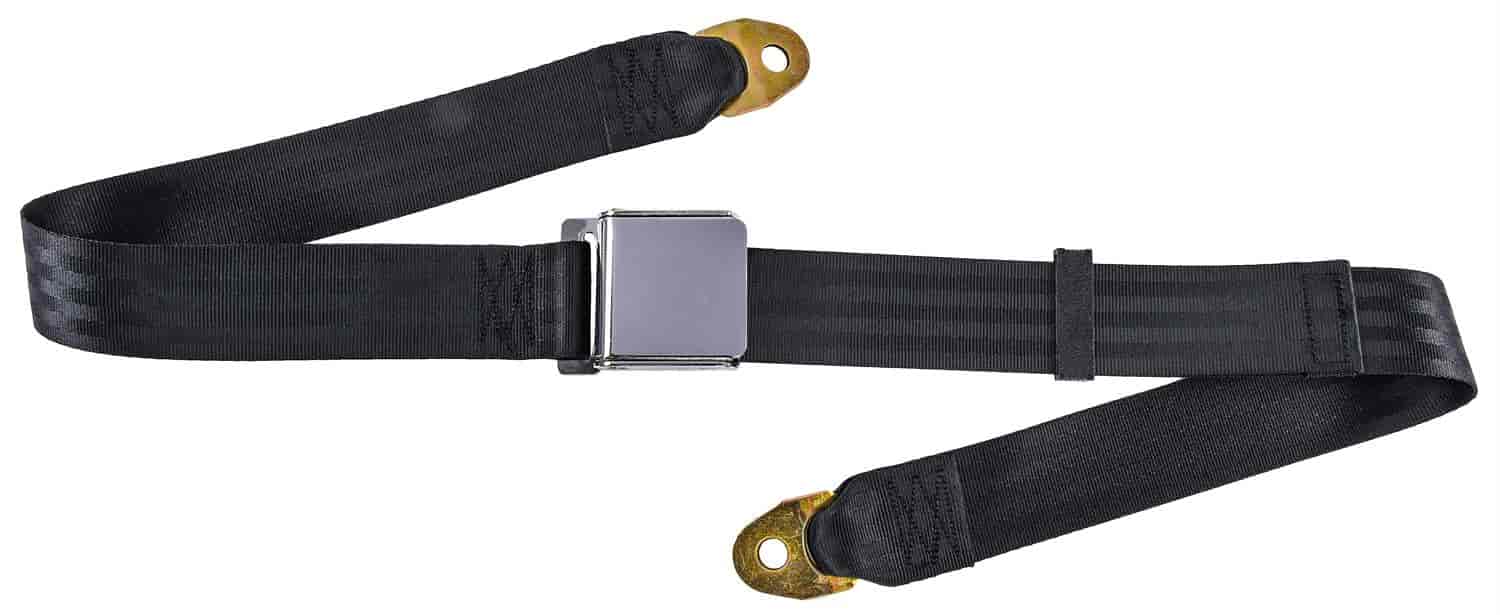 2-Point Non-Retractable Seat Belt, Black with Lift Latch [Length: 60 in.]
