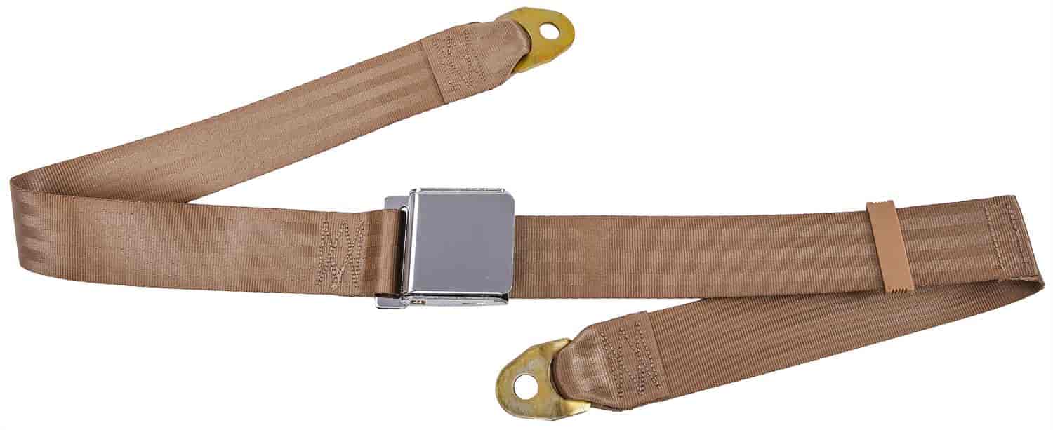 2-Point Non-Retractable Seat Belt, Tan with Lift Latch [Length: 60 in.]