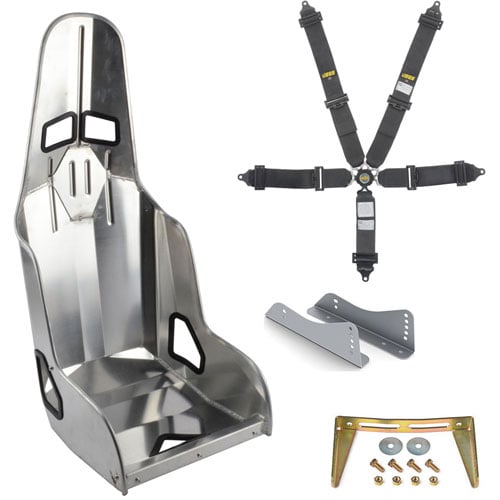17 in. Race Seat and Black Harness Kit